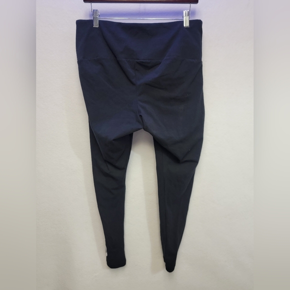 Adidas Ultra Black Highrise Full Length Tight Leg Spellout Logo Size 1X Leggings - Picture 6 of 13